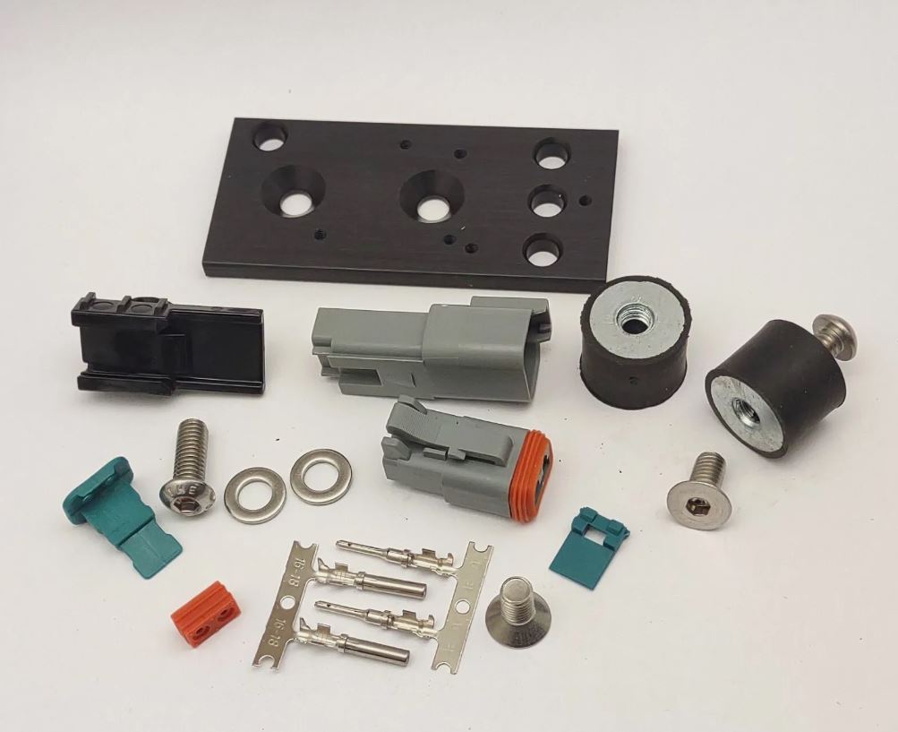 Universal vibration isolated bracket integrated weatherproof connector