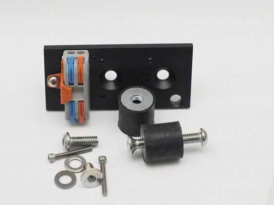 Universal vibration isolated bracket integrated Quick Lever connector